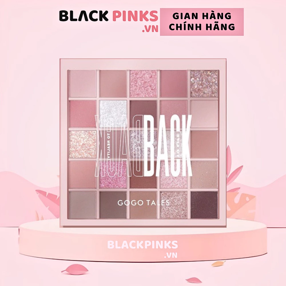 Bảng phấn mắt Gogo Tales - màu 202 Classic Orange/màu 201 Rose Yam Purple 25 ô 29.5g