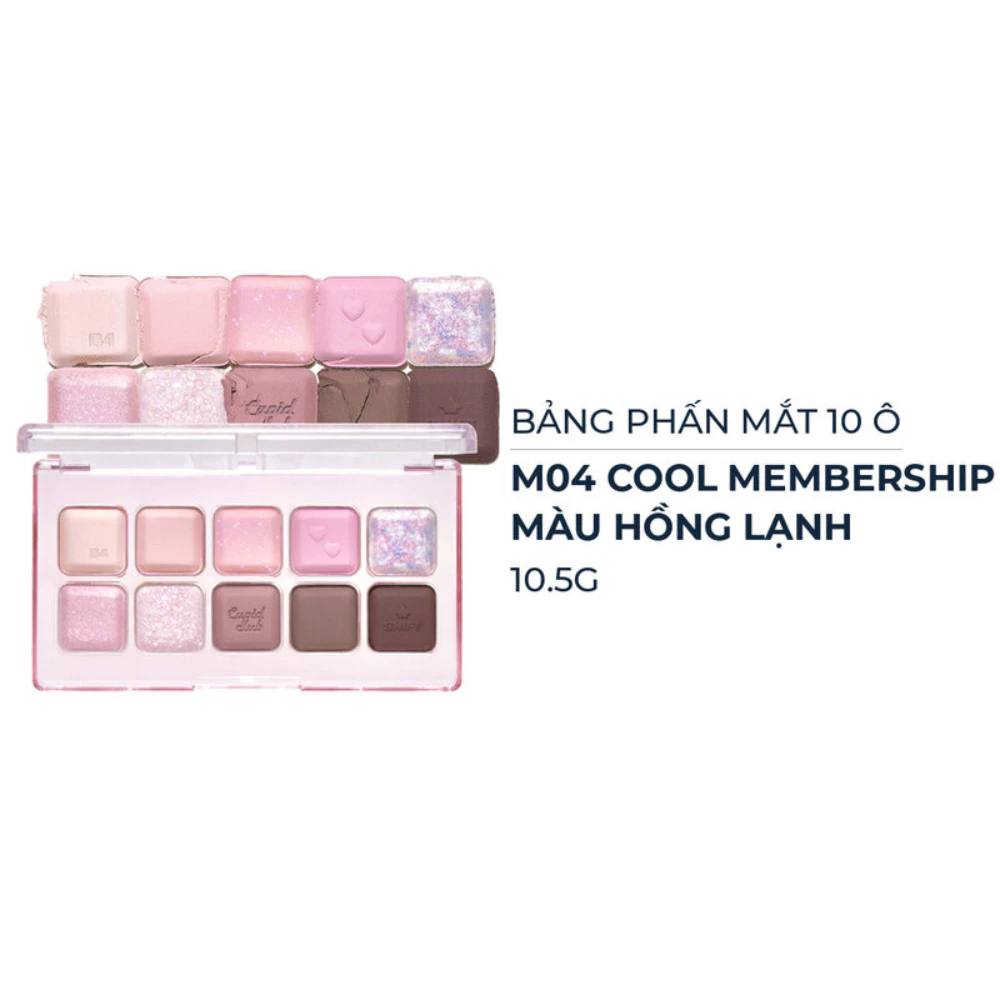 Bảng phấn mắt Lilybyred 10 ô - màu M03 Ash Beige/M04 Cool Membership/M05 Warm Membership 10.5g