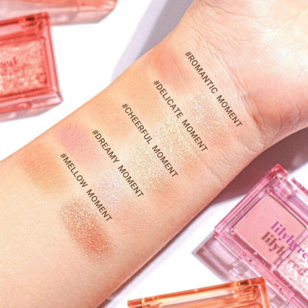 Bảng phấn mắt Lilybyred 2 ô - màu 01 Romantic Moment/02 Delicate Moment/03 Cheerful Moment/05 Mellow Moment 1.6g