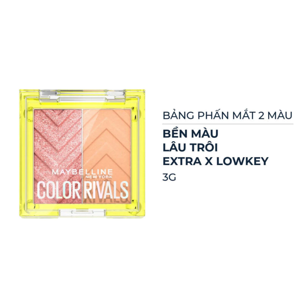 Bảng phấn mắt Maybelline 2 màu - Assertive x Coy/Chill x Daring/Extra x Lowkey 3g
