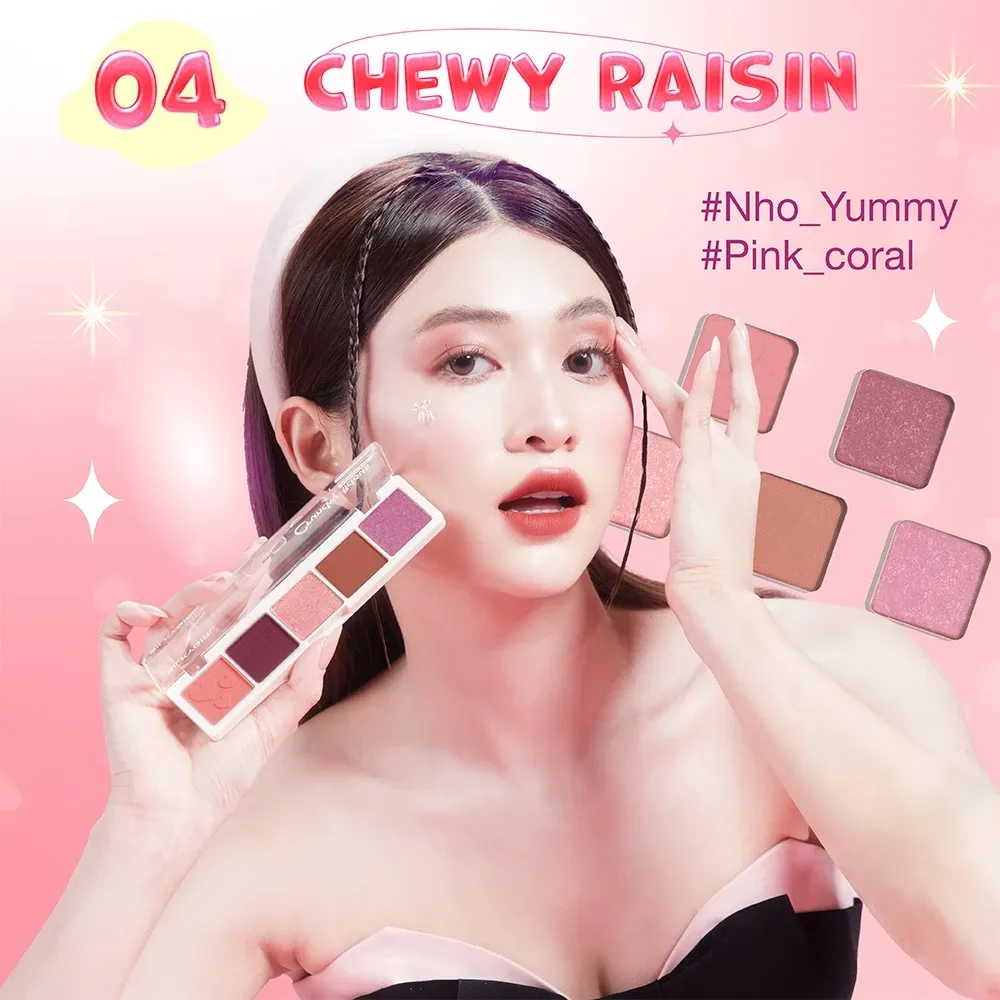 Bảng phấn mắt 5 màu Silkygirl Crunchy-Licious 10g