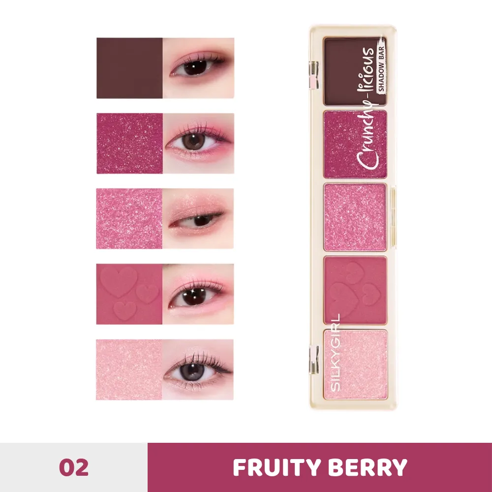 Bảng phấn mắt 5 màu Silkygirl Crunchy-Licious 10g