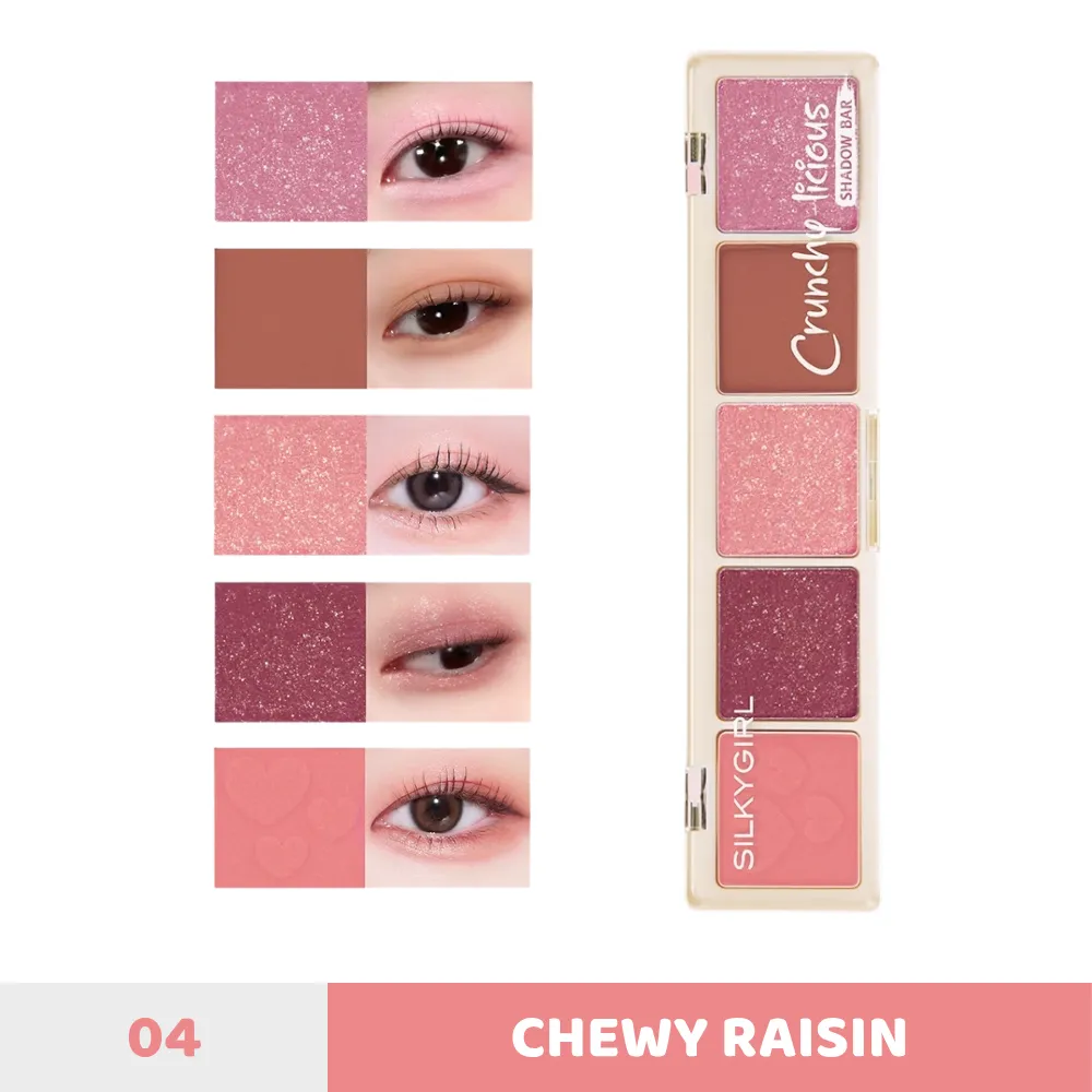 Bảng phấn mắt 5 màu Silkygirl Crunchy-Licious 10g