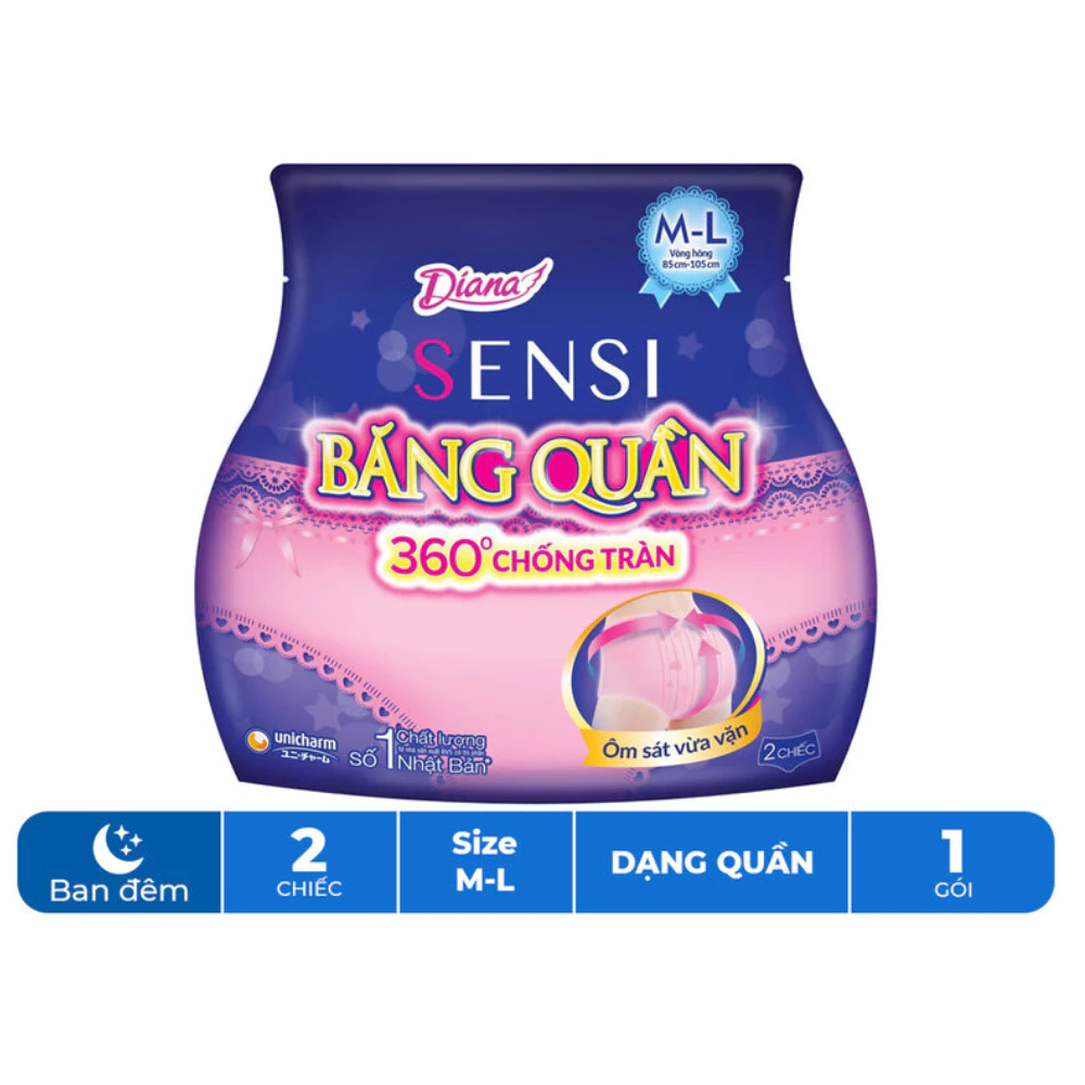 Băng quần Diana ban đêm size M-L - 2/5 miếng