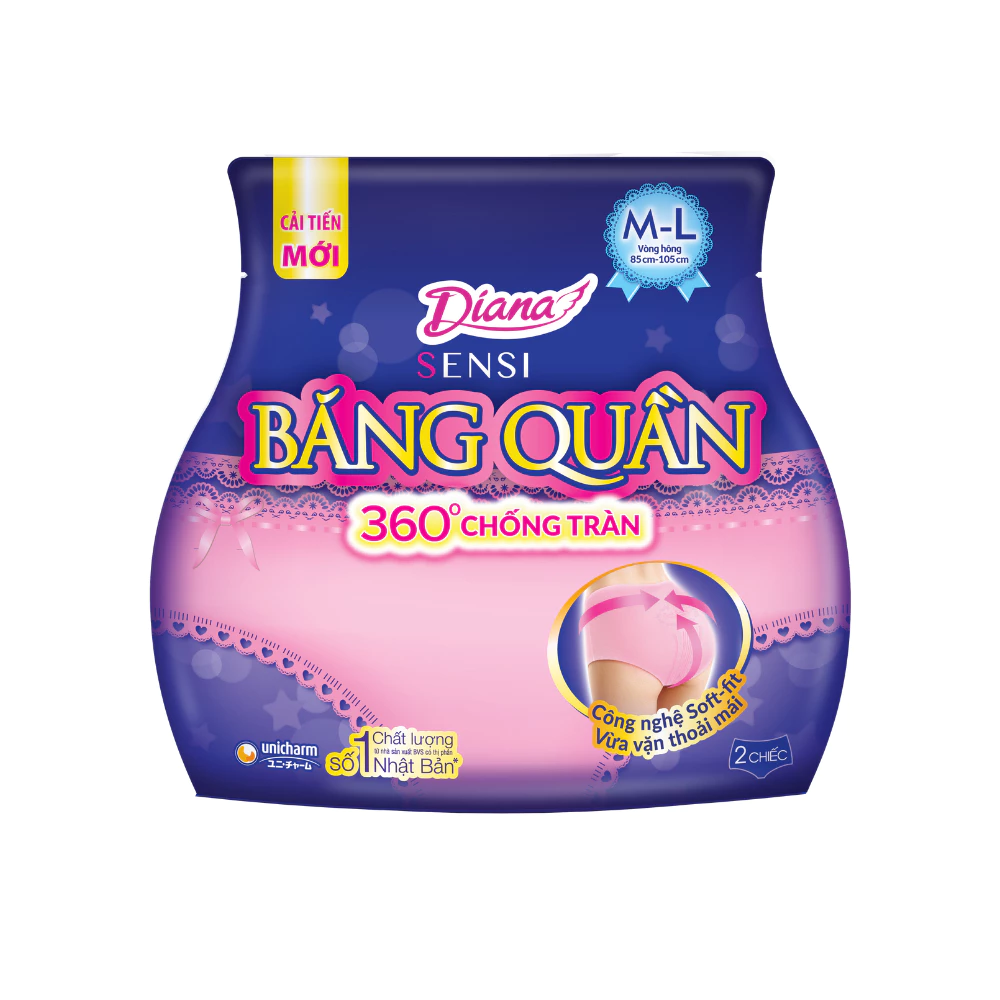 Băng quần Diana ban đêm size M-L - 2/5 miếng