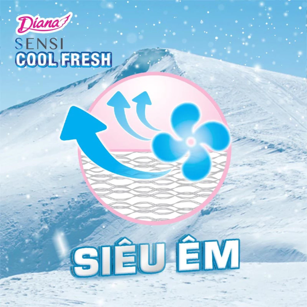Băng vệ sinh Diana cool fresh siêu mỏng không cánh 20 miếng