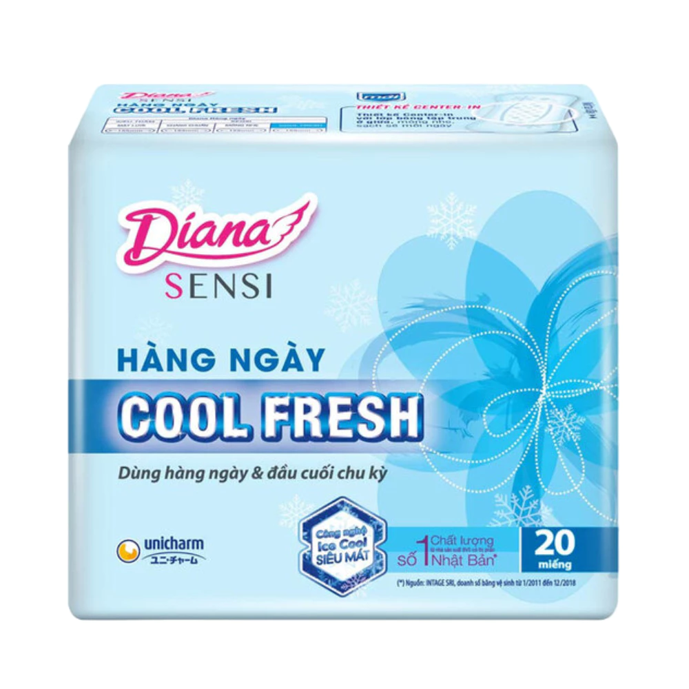 Băng vệ sinh Diana hàng ngày Sensi Cool Fresh gói 20 - 40 miếng