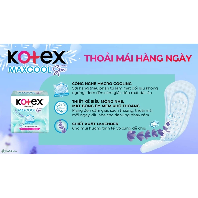 Băng vệ sinh kotex hằng ngày thảo dược cool 20 miếng