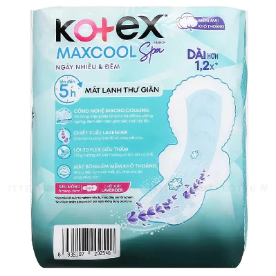 Băng vệ sinh Kotex max cool siêu mỏng cánh 8 miếng