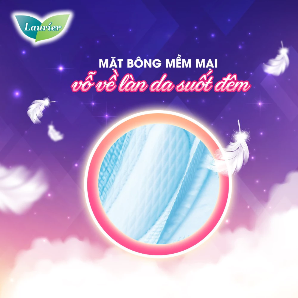 Băng vệ sinh Laurier Safety Night ban đêm chống tràn 30cm 4/8 miếng
