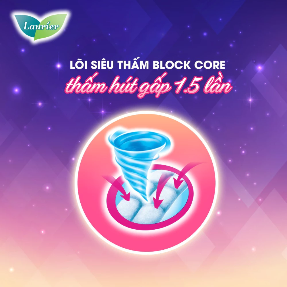 Băng vệ sinh Laurier Safety Night ban đêm chống tràn 40cm 4/8 miếng