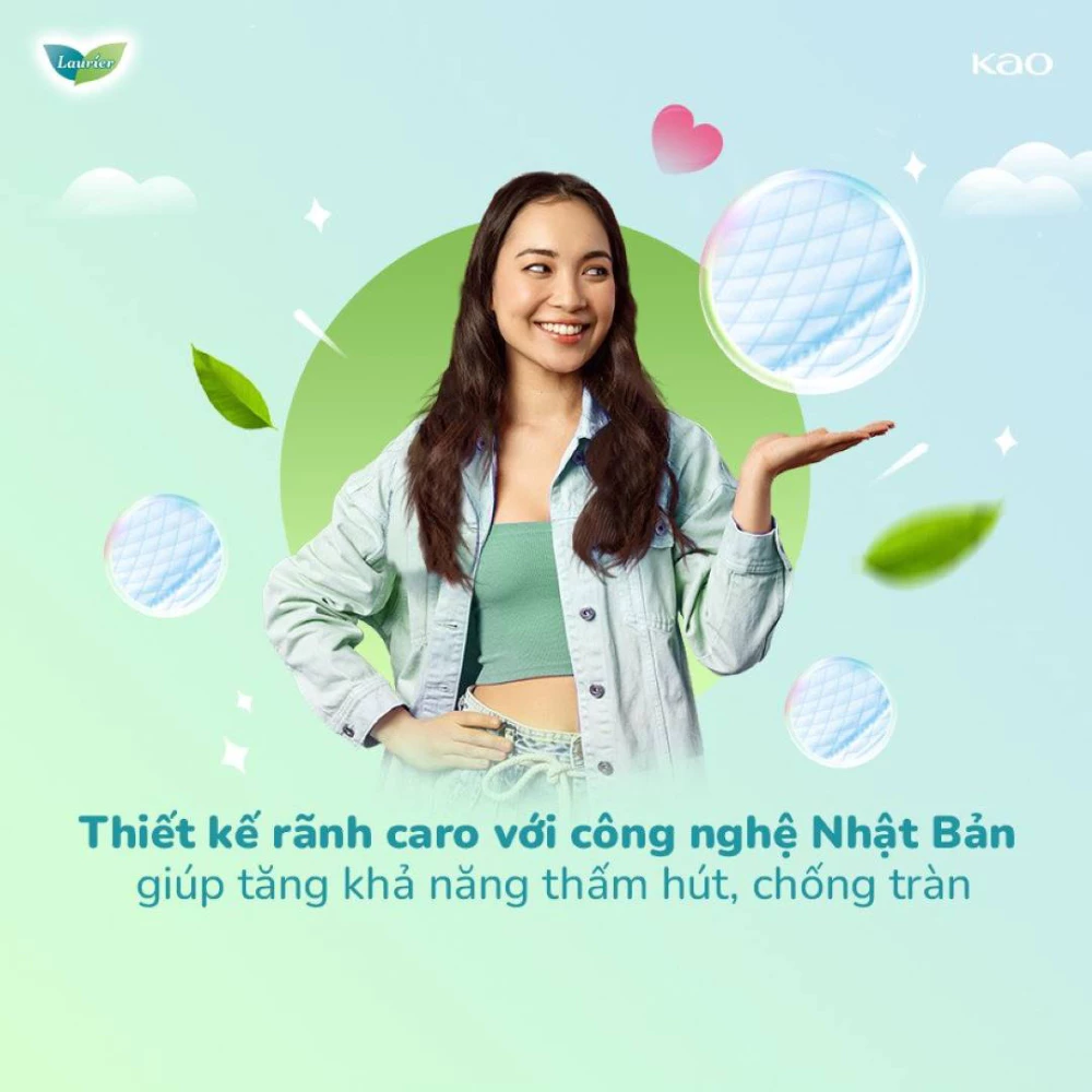 Băng vệ sinh Laurier siêu mỏng cánh hương anh đào 22.5cm 20 miếng