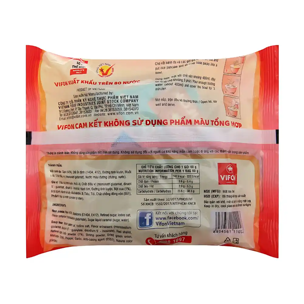 Bánh đa cua/tôm Vifon gói 65g