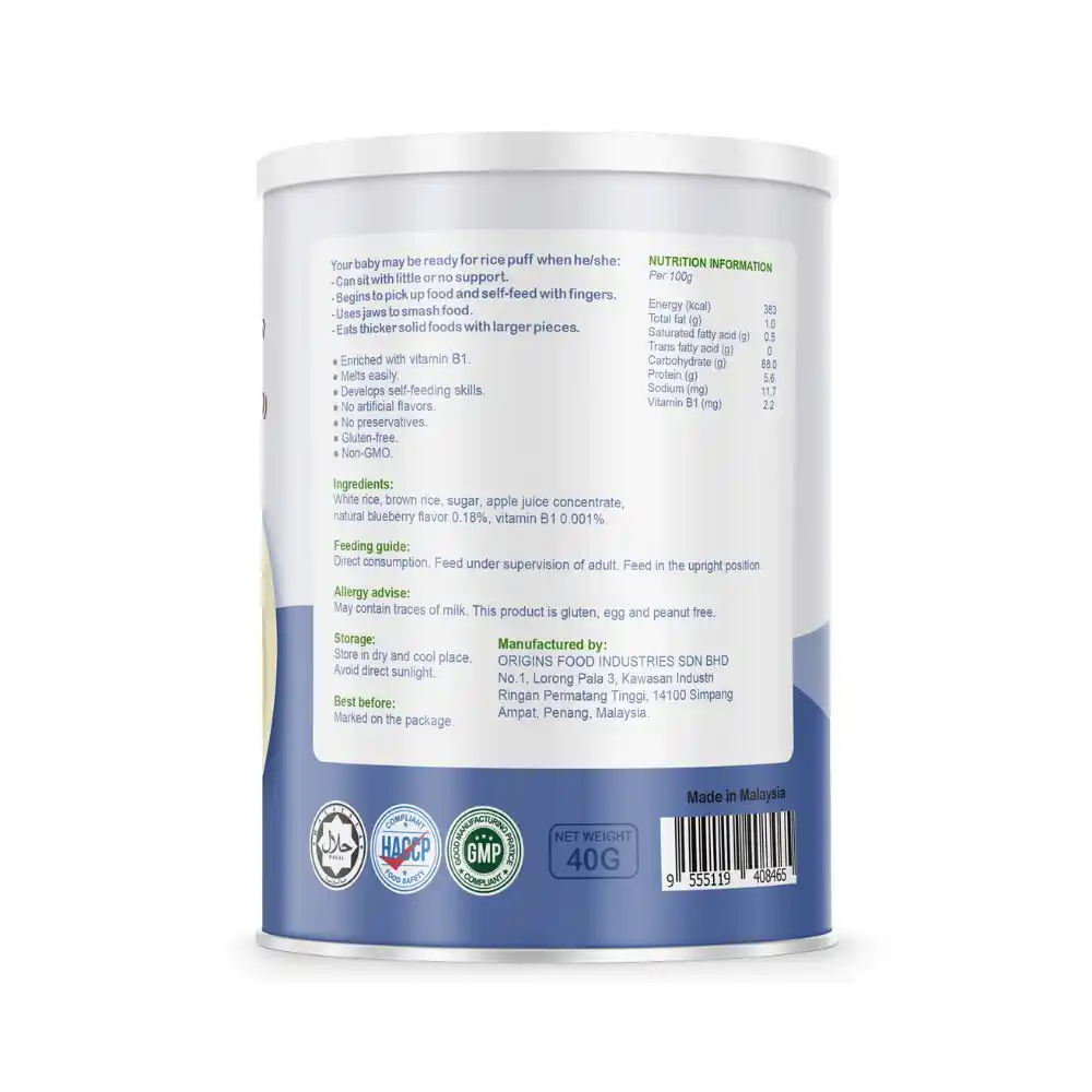 Bánh gạo Babba's Baby vị táo chuối/việt quốc/dâu táo/thanh long đỏ 45g