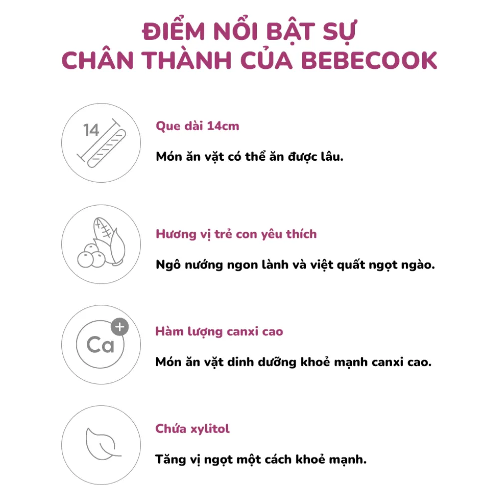 Bánh gạo lứt thanh dài Bebecook vị bắp nướng /việt quất 30g dành cho bé trên 12 tháng tuổi