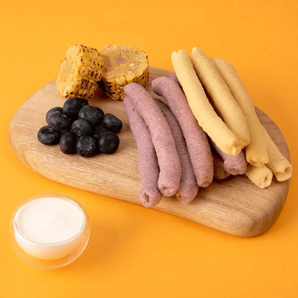 Bánh gạo lứt thanh dài Bebecook vị bắp nướng /việt quất 30g dành cho bé trên 12 tháng tuổi