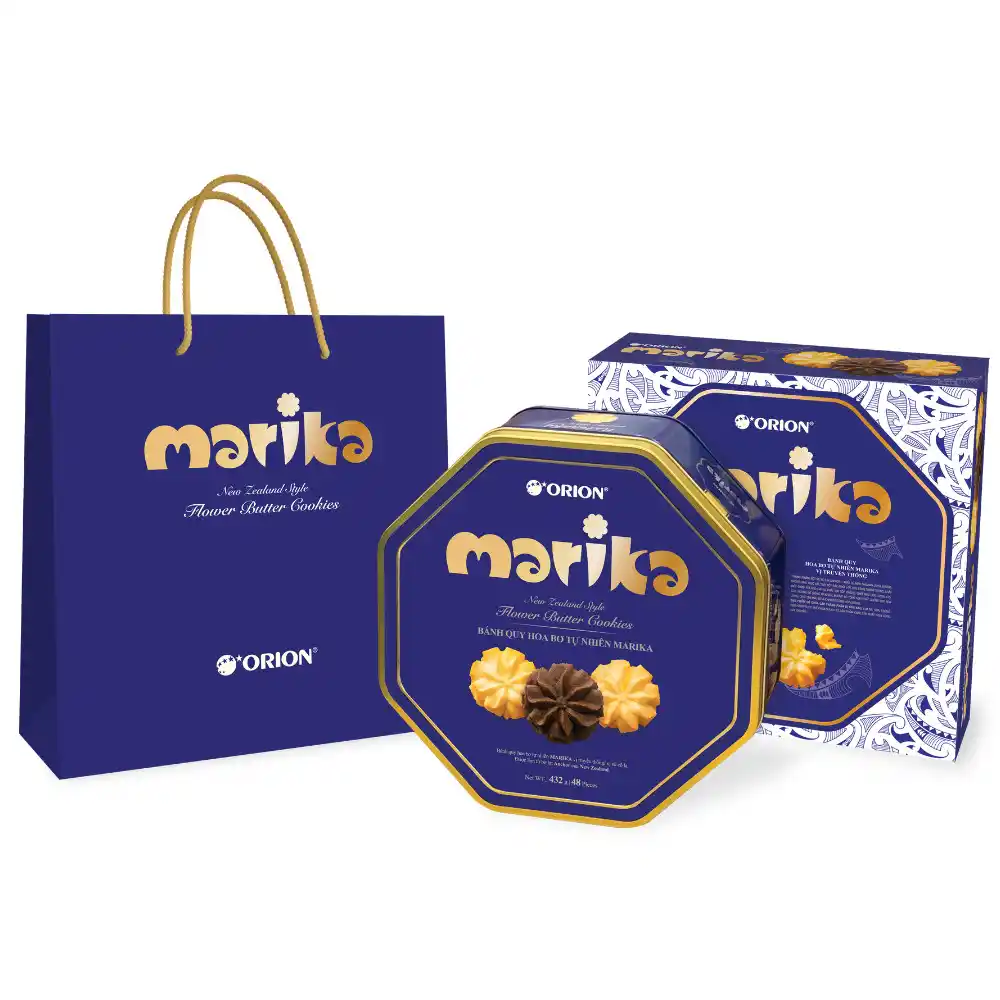 Bánh quy hoa bơ tự nhiên Marika 432g (48 bánh)