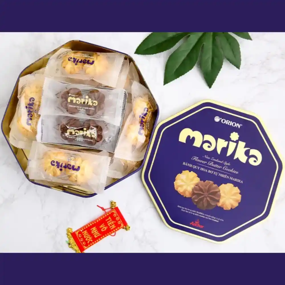 Bánh quy hoa bơ tự nhiên Marika 432g (48 bánh)