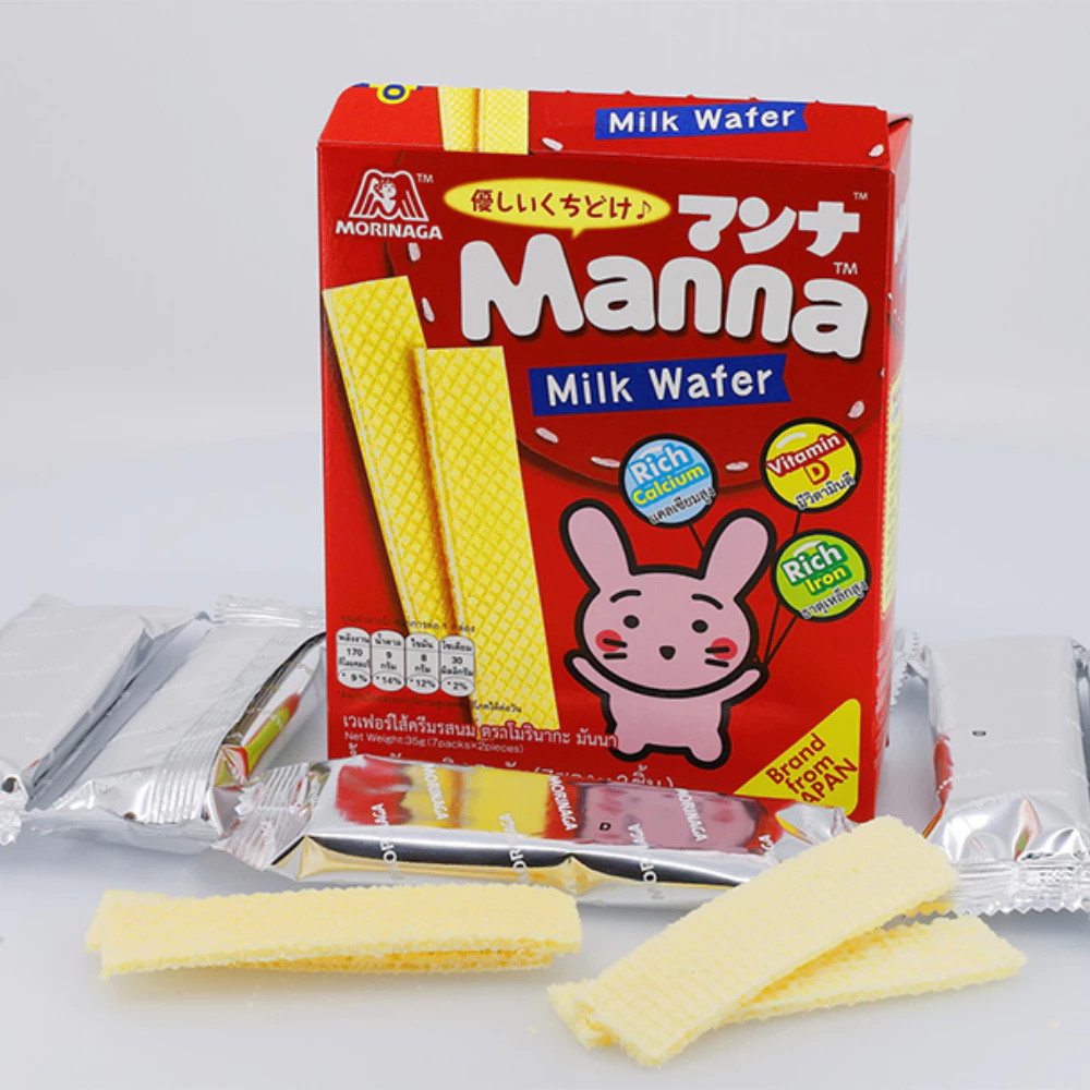 Bánh xốp sữa Morinaga Manna vị sữa 35g dành cho bé trên 7 tháng tuổi