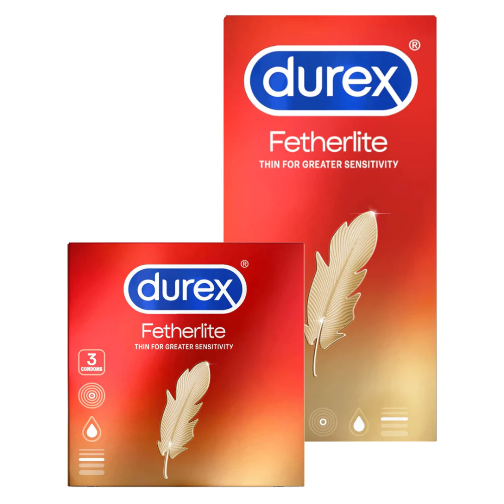 Bao cao su Durex Fetherlite siêu mỏng size 52.5mm (hộp 3) & (hộp 12)