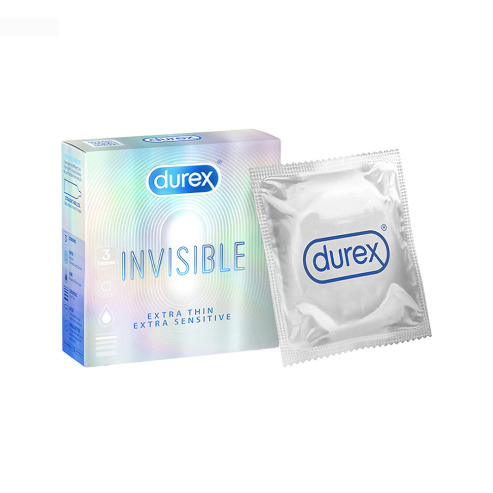 Bao cao su Durex Invisible siêu mỏng size 52mm (Hộp 3) & (Hộp 10)