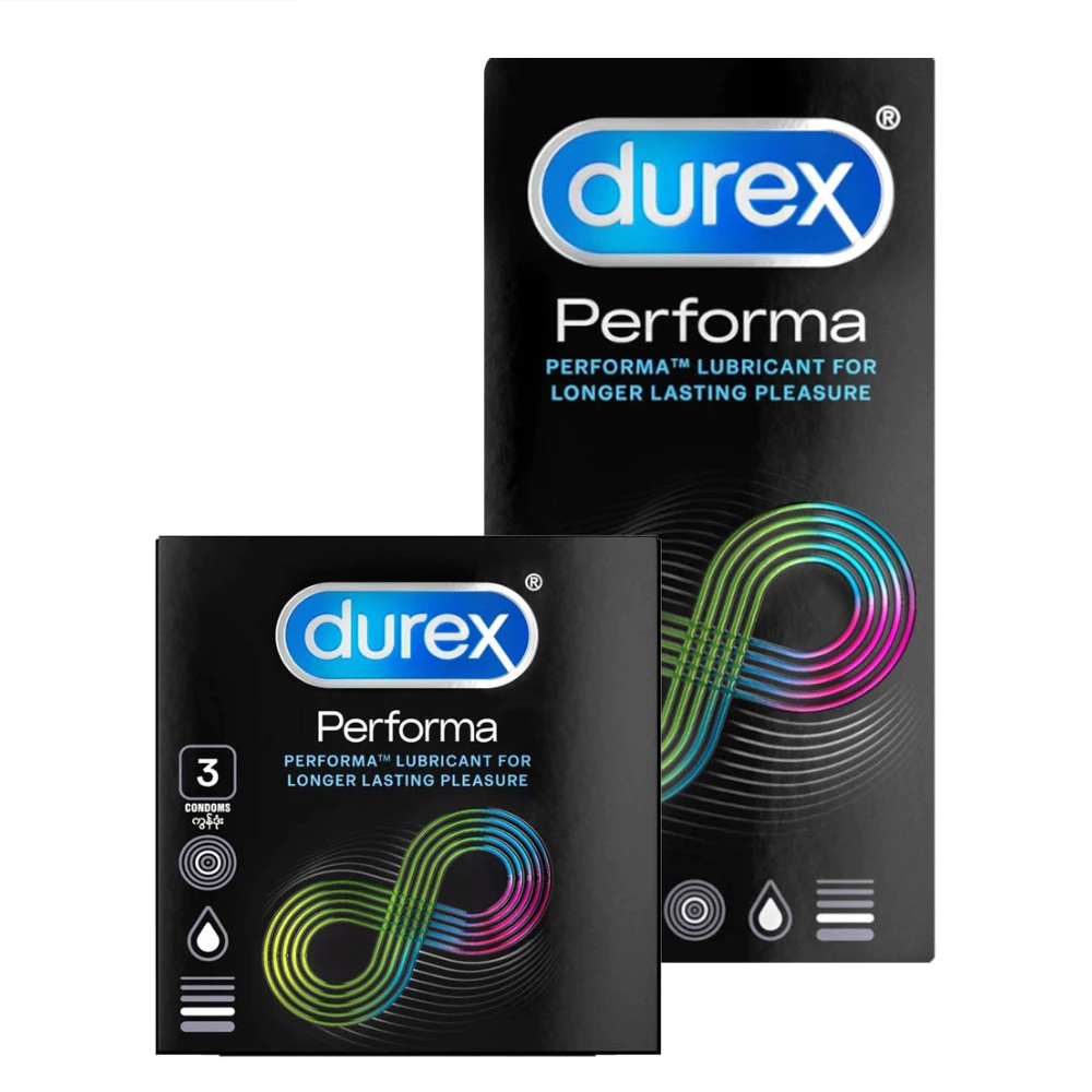 Bao cao su Durex kéo dài thời gian size 52mm (hộp 3) & (hộp 12)