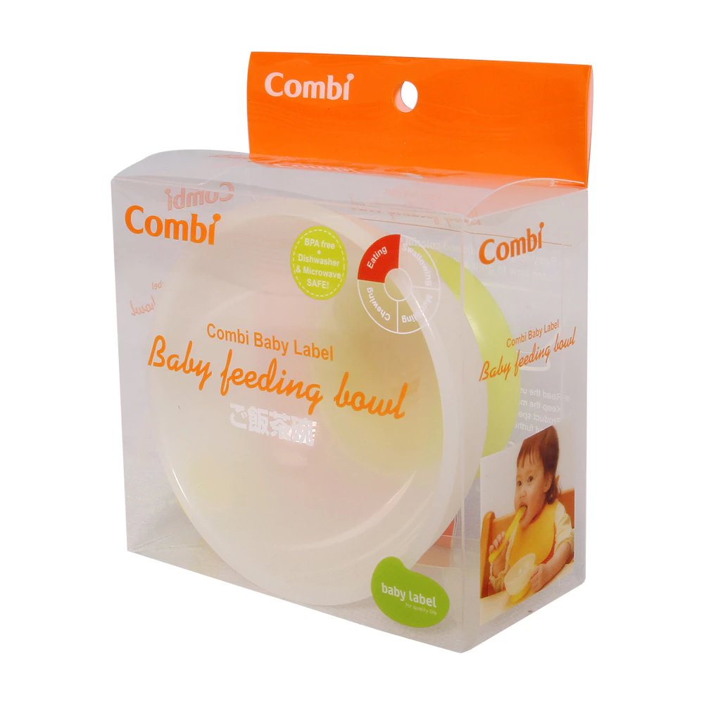 Bát ăn em bé cao cấp Combi màu cam - 81010/màu xanh - 81240