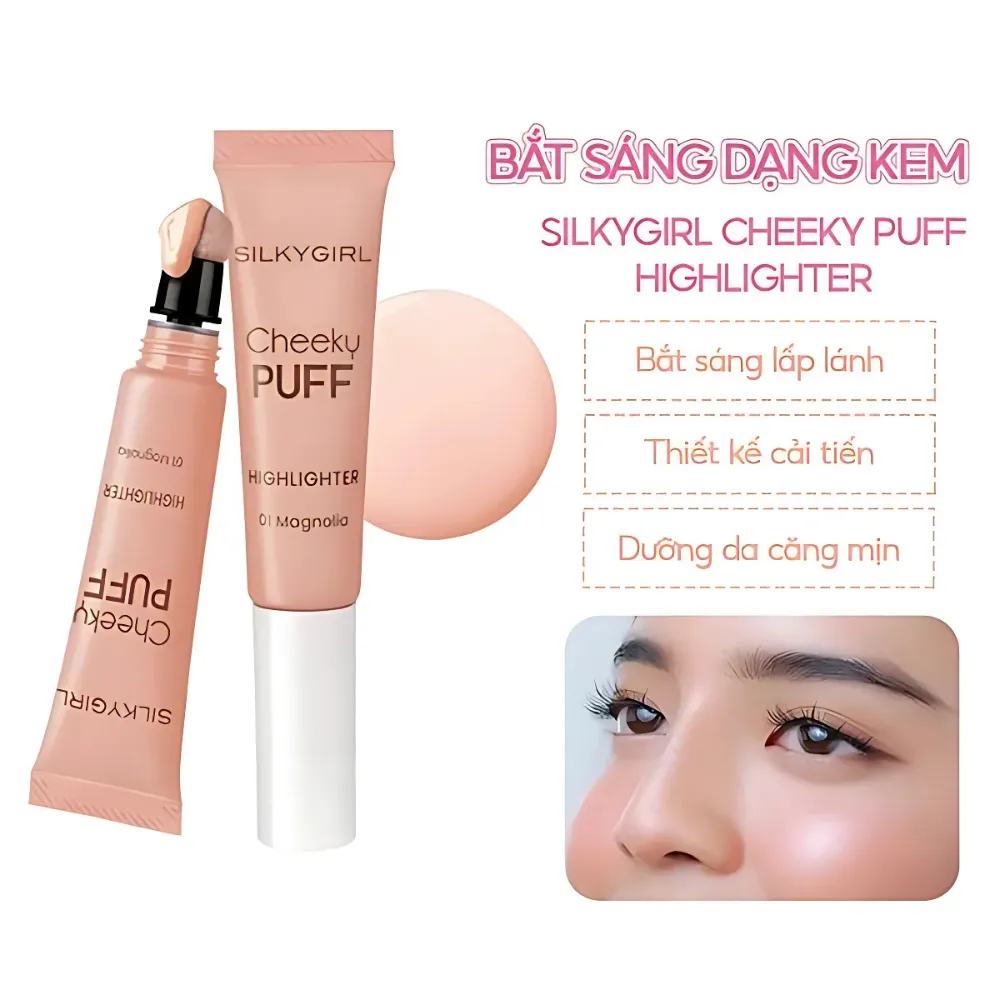 Bắt sáng dạng kem Silkygirl Cheeky Puff 6ml