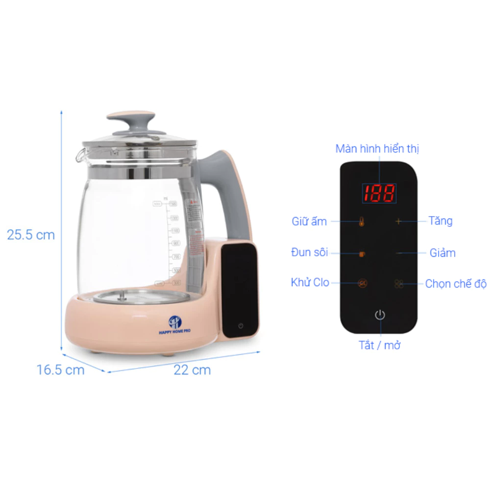 Bình đun nước pha sữa Gluck Baby HAP20