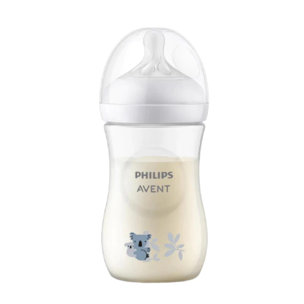 Bình sữa mô phỏng tự nhiên mới hiệu Philips Avent hươu cao cổ/gấu trúc 260ml đơn