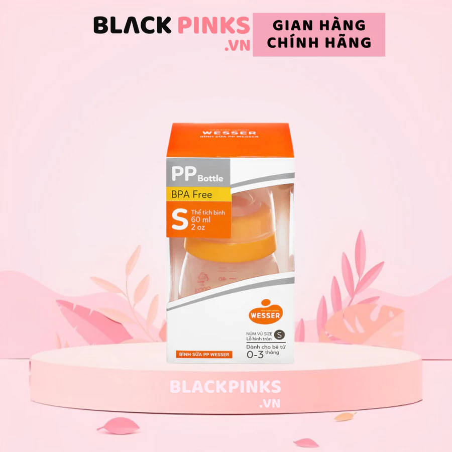 Bình sữa PP Wesser cổ hẹp 60ml/ 140ml/ 250ml