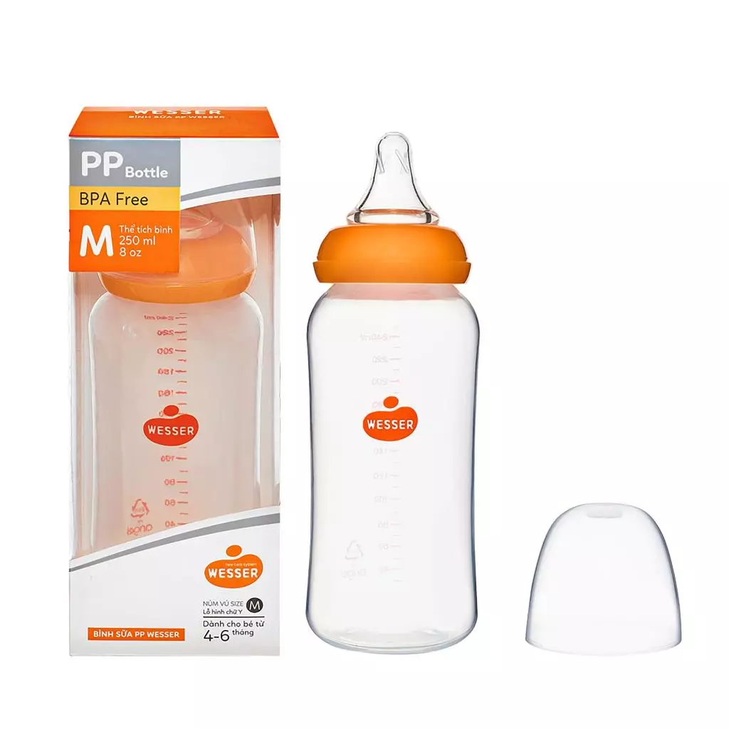 Bình sữa PP Wesser cổ hẹp 60ml/ 140ml/ 250ml