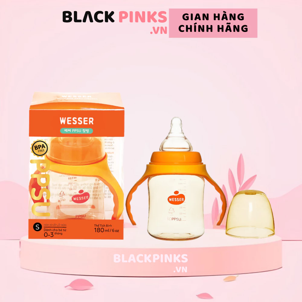 Bình sữa Wesser PPSU cổ rộng 180ml/ 260ml