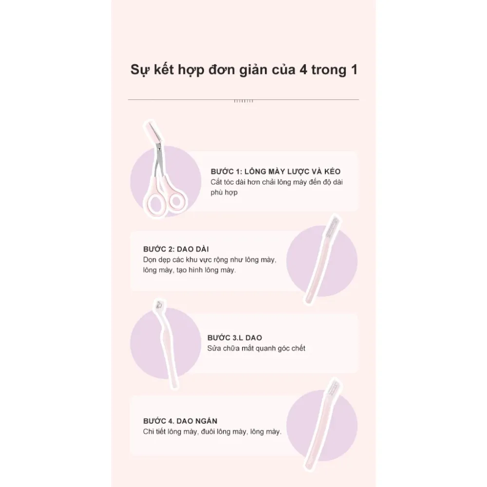 Bộ dụng cụ tỉa chân mày Ukiss