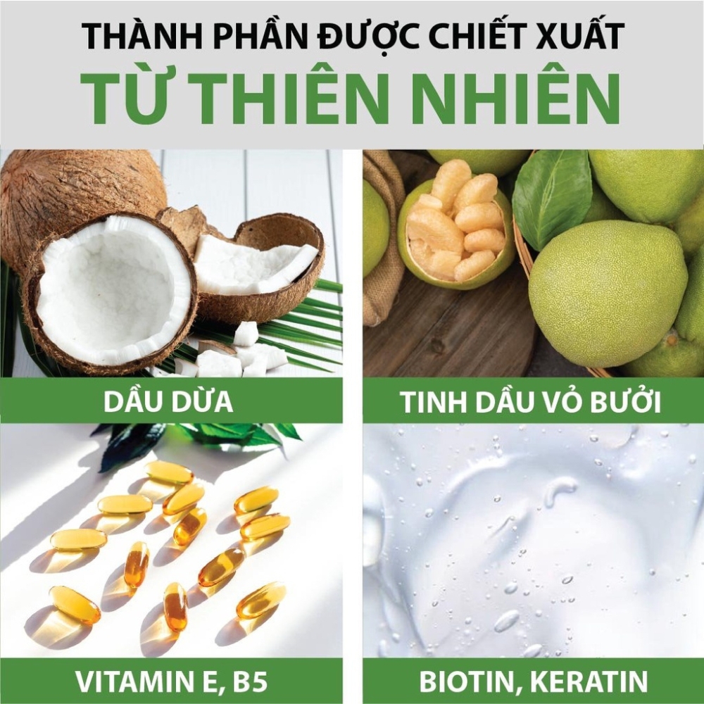 Bộ gội xả Milaganics tinh dầu bưởi kích thích mọc tóc 250ml/chai