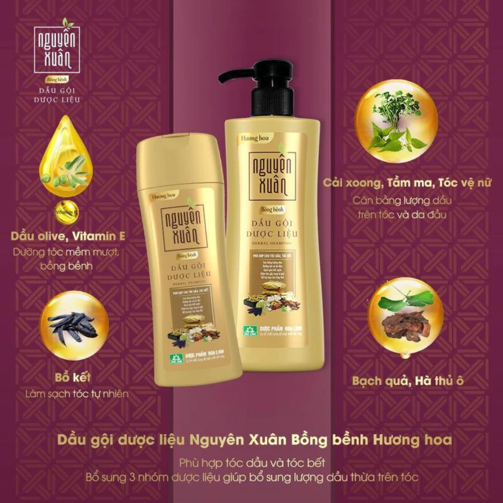 Bộ gội xả Nguyên Xuân cho tóc dầu bết 660ml + 180ml