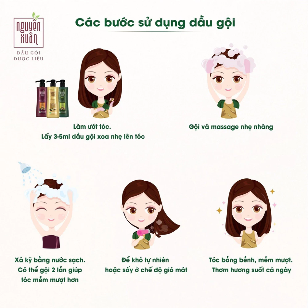 Bộ gội xả Nguyên Xuân cho tóc dầu bết 660ml + 180ml