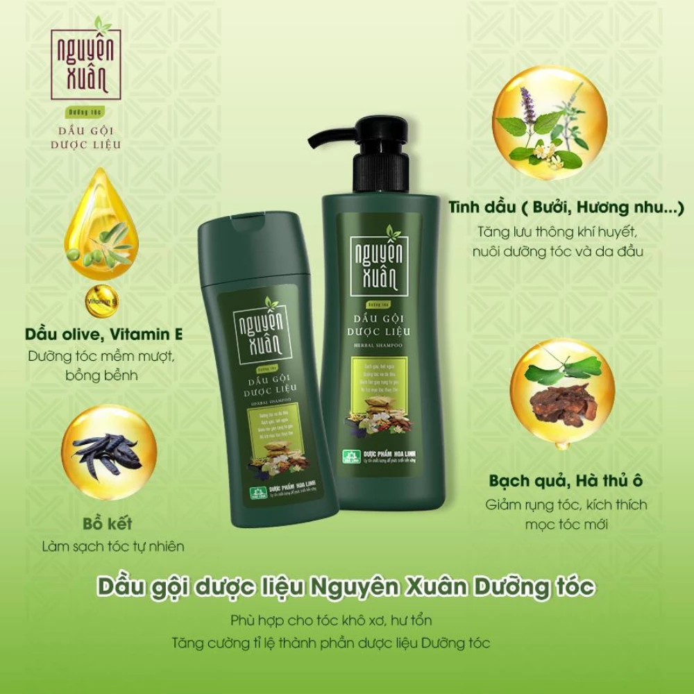 Bộ gội xả Nguyên Xuân dưỡng tóc mềm mượt 200ml + 180ml