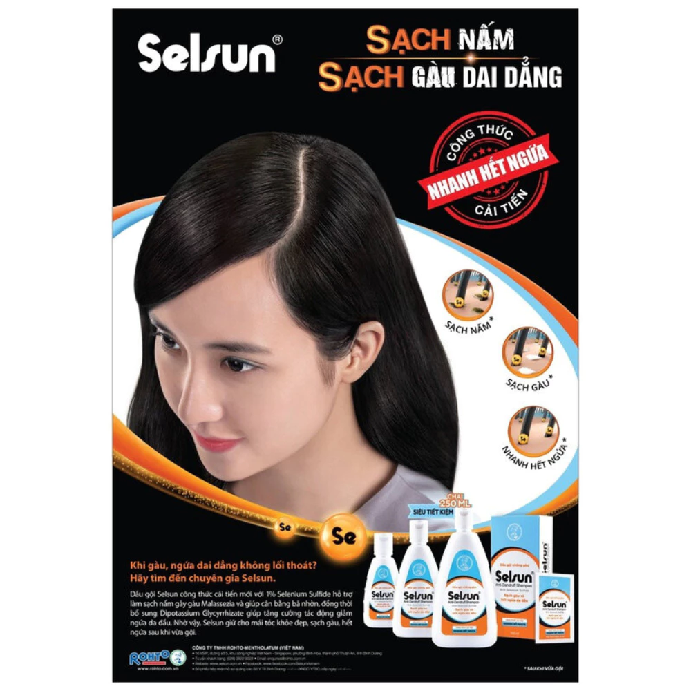 Bộ gội xả Selsun ngăn gàu & giảm ngứa da đầu 50ml + 100ml