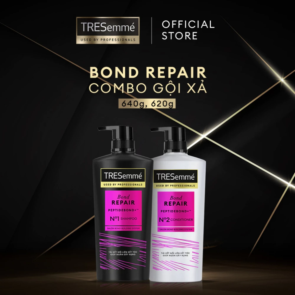 Bộ gội xả TRESemmé ngăn gãy rụng tóc 640g + 620g