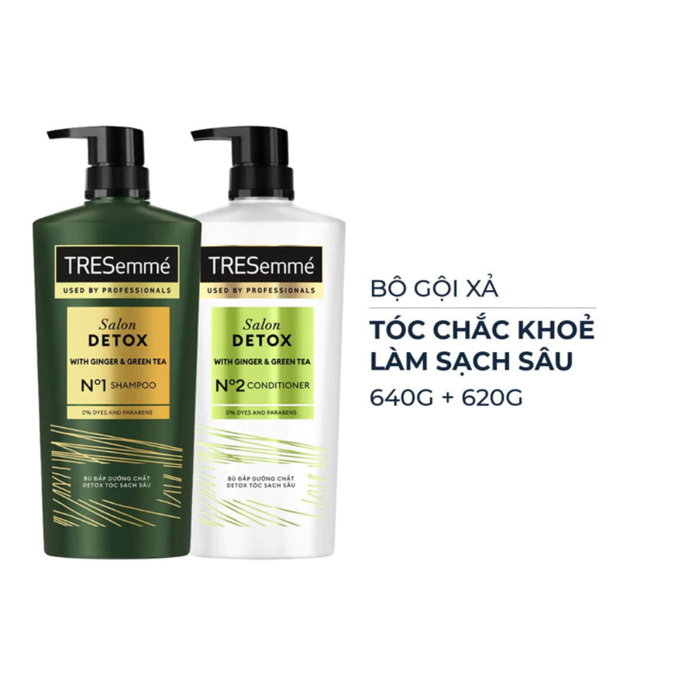 Bộ gội xả TRESemmé tóc chắc khỏe 640g + 620g