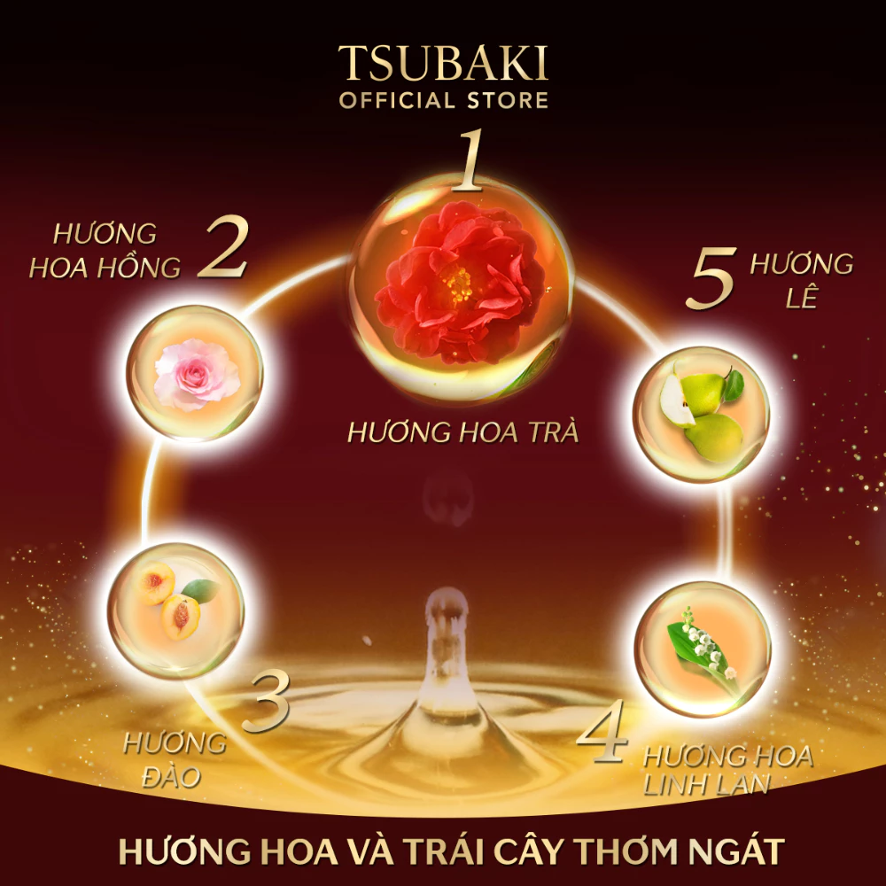 Bộ gội xả Tsubaki dưỡng tóc bóng mượt 490ml + 180g