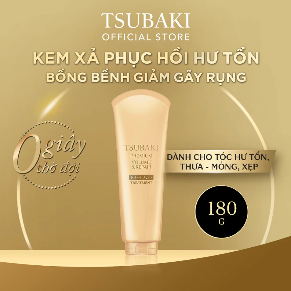 Bộ gội xả Tsubaki phục hồi ngăn rụng tóc 490ml + 180g
