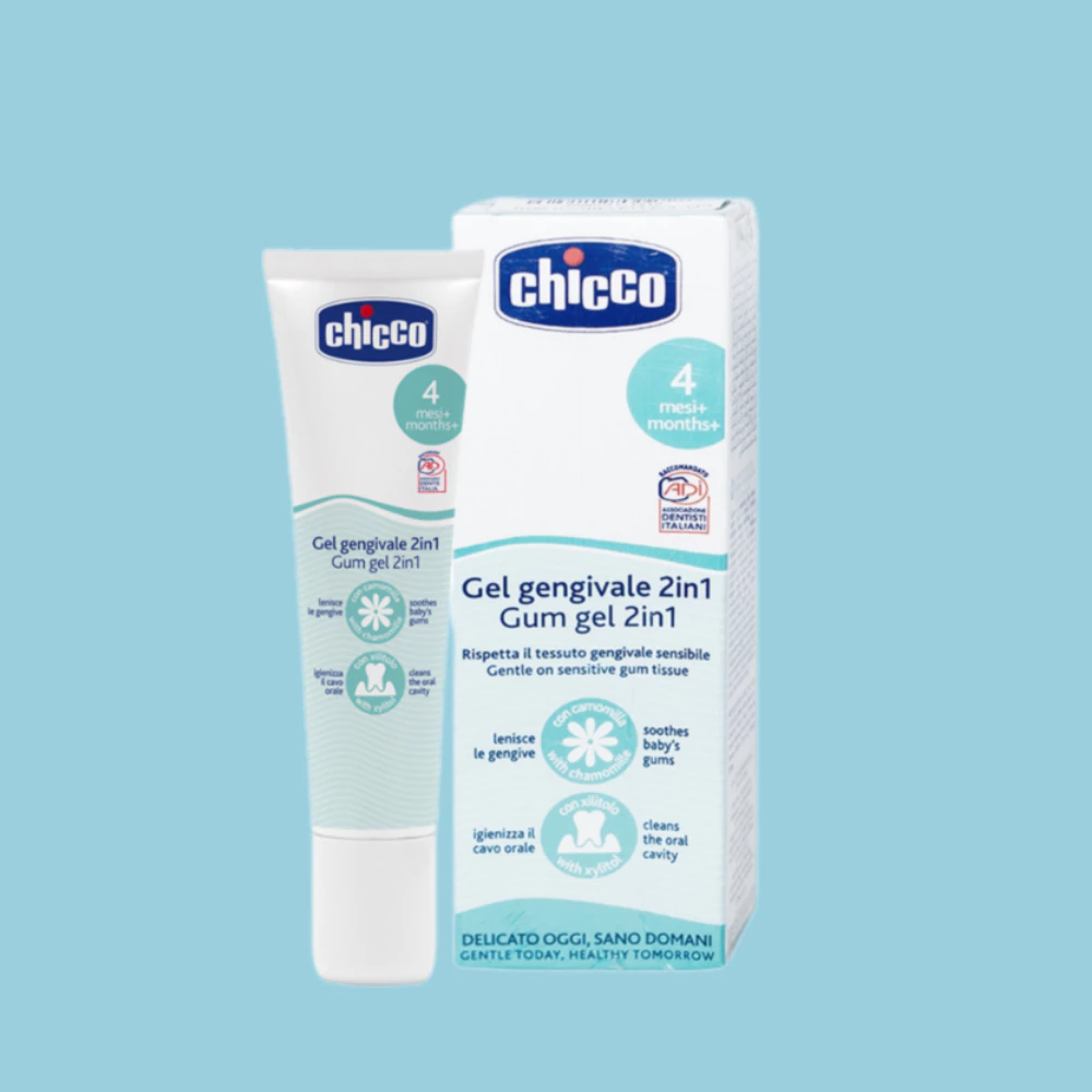 Bộ rơ lưỡi và Gel bôi lợi cho bé mọc răng Chicco