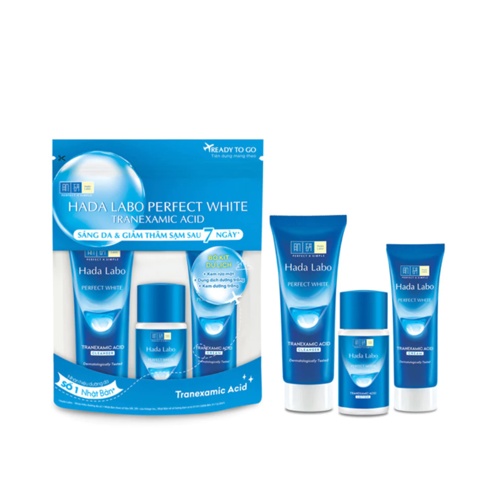 Bộ sản phẩm Hada Labo dưỡng sáng da 3 Món