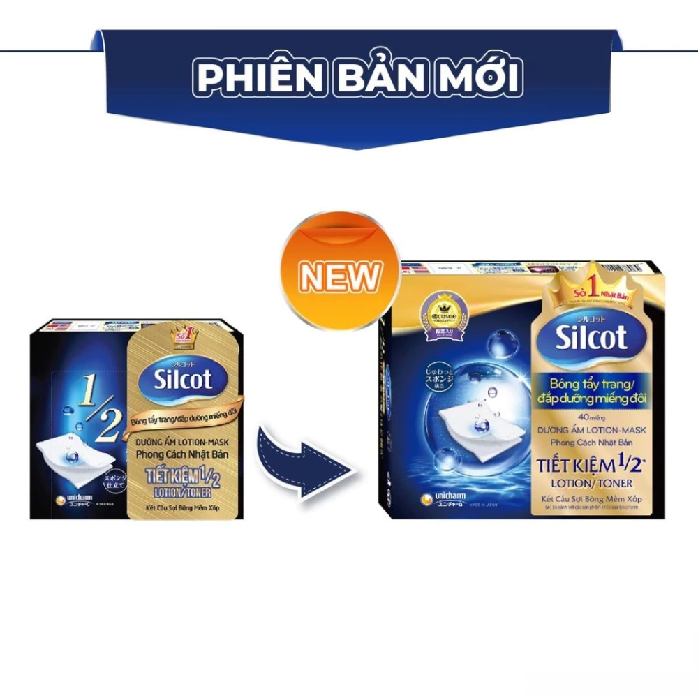 Bông đắp dưỡng Silcot miếng đôi hộp 40 miếng