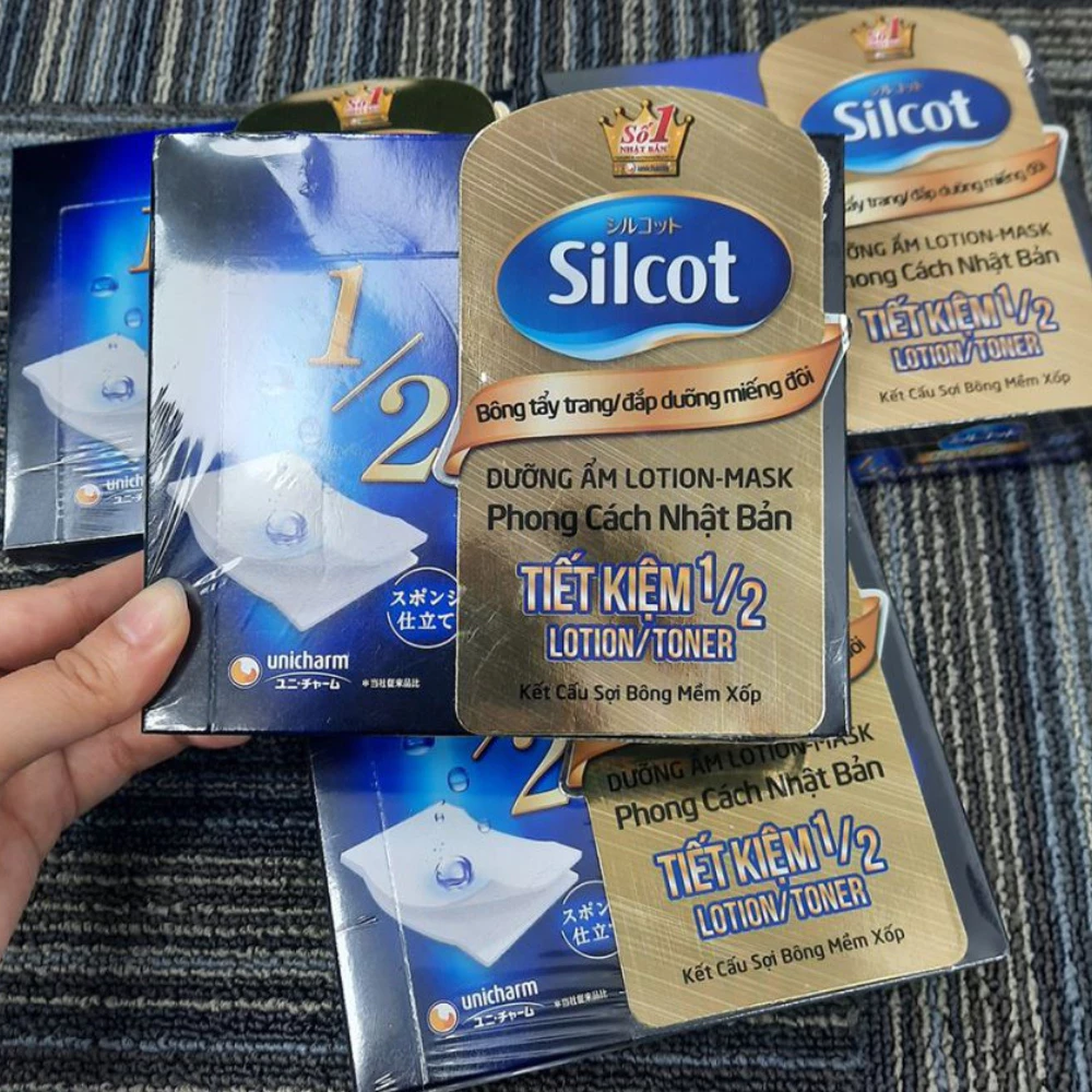 Bông đắp dưỡng Silcot miếng đôi hộp 40 miếng