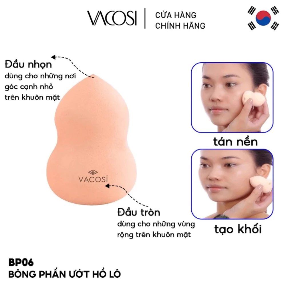 Bông phấn ướt Vacosi hồ lô BP06 (1 cái)