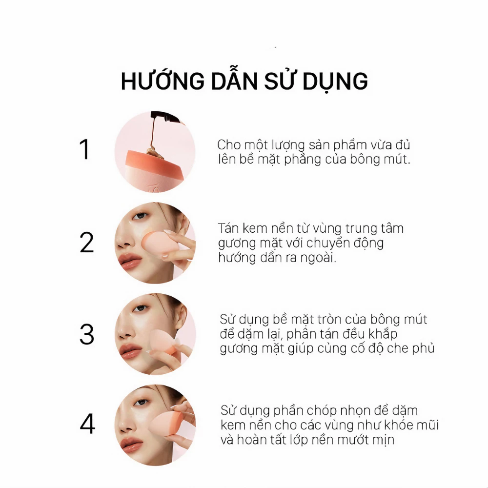 Bông phấn Vacosi vát xéo phủ Silicone PH06