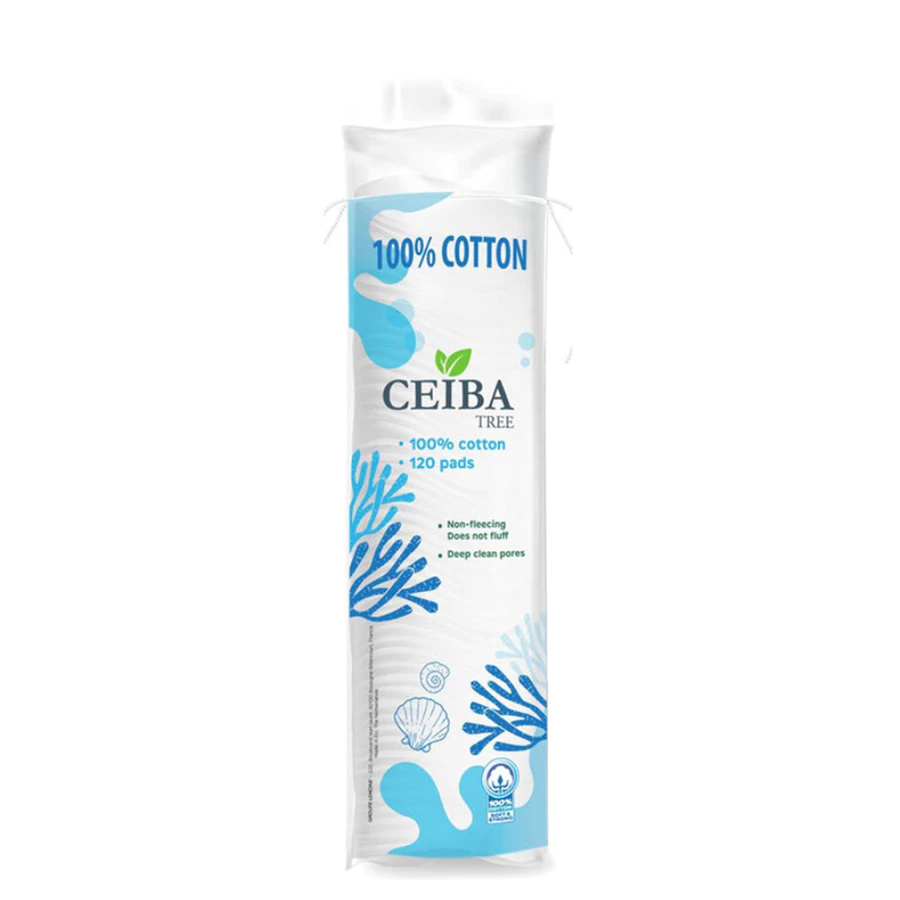 Bông tẩy trang Ceiba 100% chất liệu cotton 120 miếng/140 miếng
